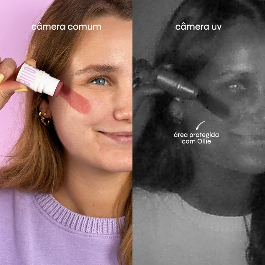 Bastão 3 em 1, Blush Batom e Sombra FPS 95 – Ollie